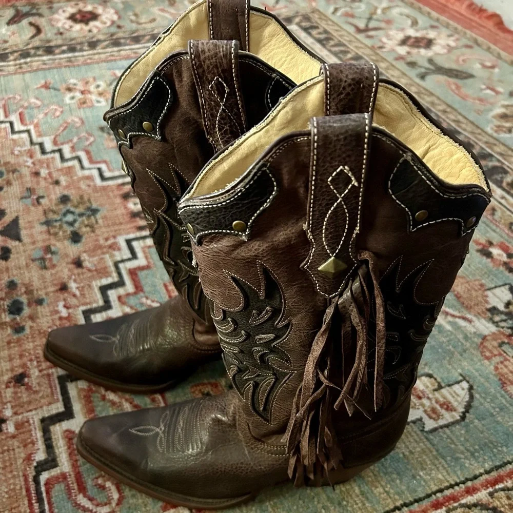 EUC Corral Leather Cowboy Boots Sz 10M - Picture 3 of 10